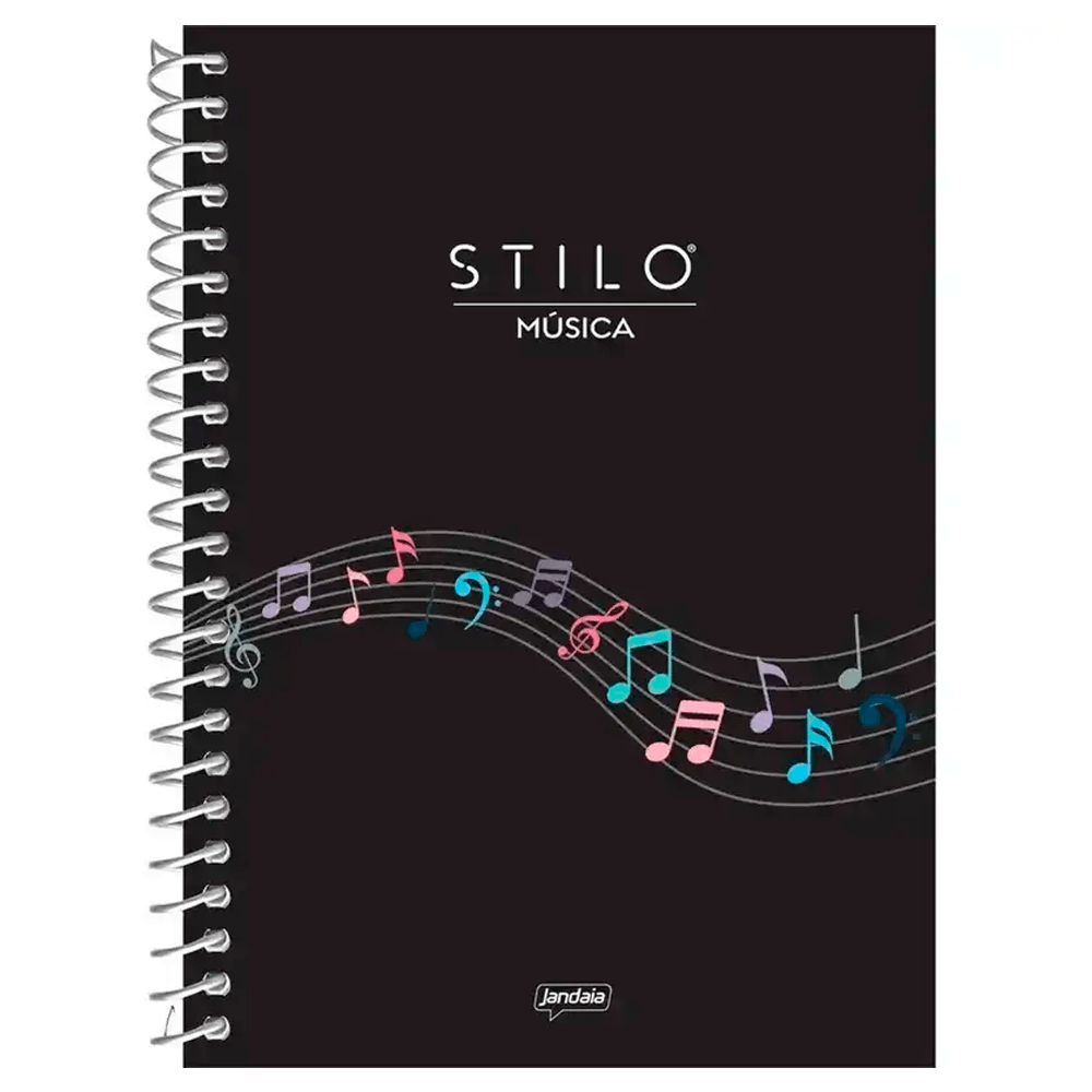 Caderno de Musica Capa Dura 80 Fls - Stilo 1